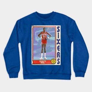 MANUTE BOL Retro Style 90s Basketball Card Crewneck Sweatshirt